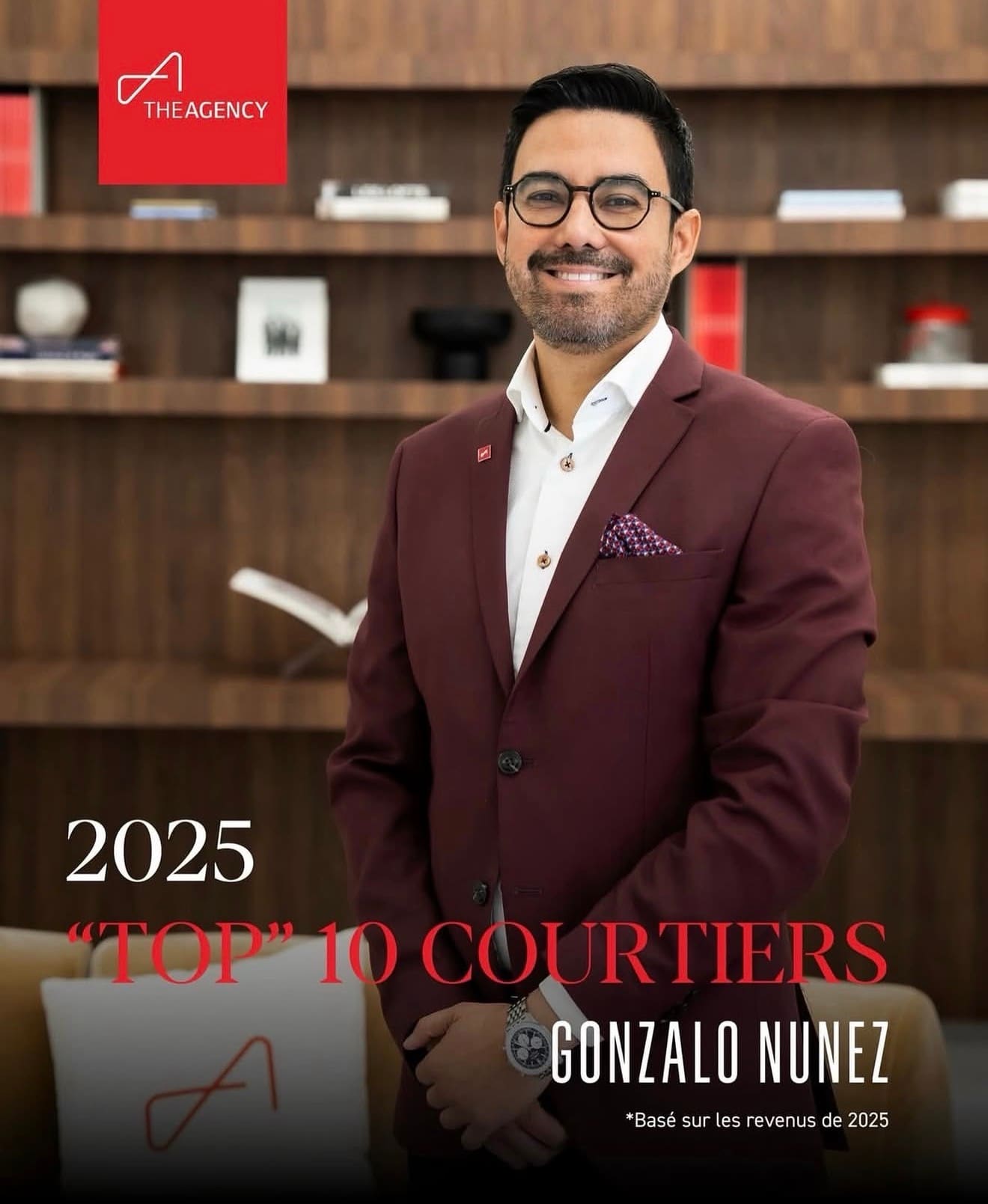 Gonzalo Núñez, recognized among The Agency’s top 10 brokers in 2025